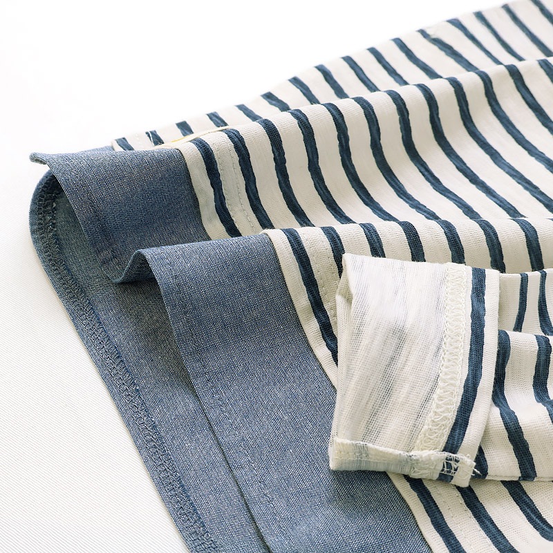 グリーンアップル/バナナのボーダー長袖Tシャツ【フルーツ天国】