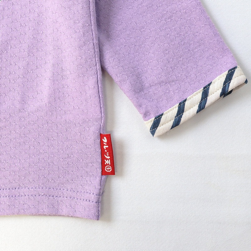 グリーンアップル/バナナのアップリケ長袖Tシャツ【フルーツ天国】