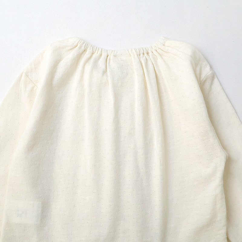 ガールズ ロンT 重ね着風 フリル 花柄 長袖 Tシャツ 天竺 ジャカード トップス チャーム付き 女の子 キッズ ベビー 【UZULAND ウズランド】 カットソー ロンt チュニック レイヤード ブラウス ピンク アイボリー フラワー 無地 春物 80cm 90cm 95cm 100cm 110cm 120cm 130cm