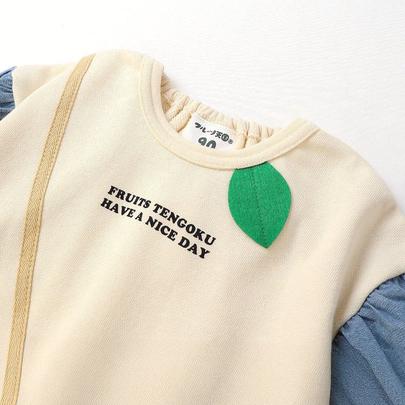 グリーンアップル/イチゴのポシェット風トレーナー【フルーツ天国】