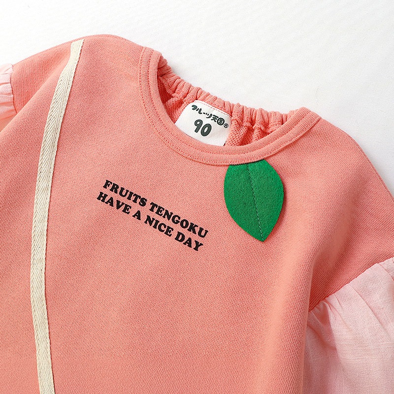 グリーンアップル/イチゴのポシェット風トレーナー【フルーツ天国】