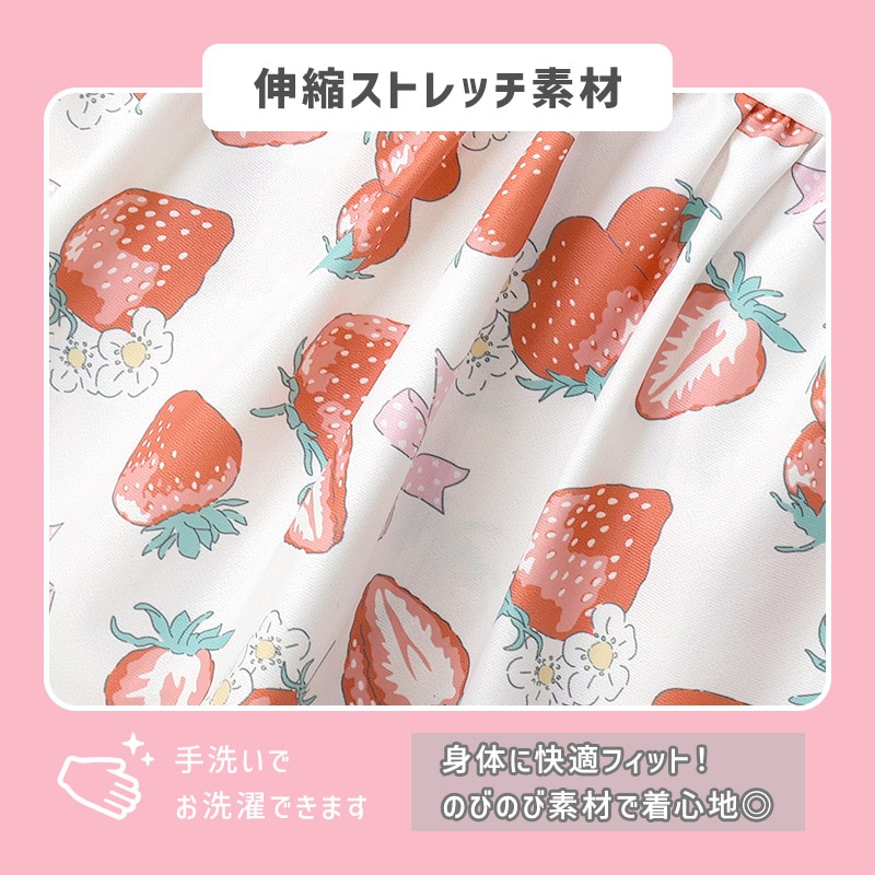 イチゴ柄ワンピース水着