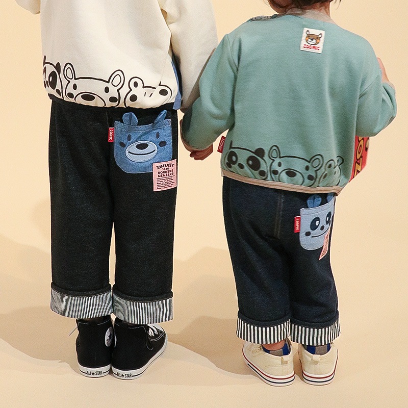 ストライプ折り返し7分丈パンツ【ZOOMICズーミック】