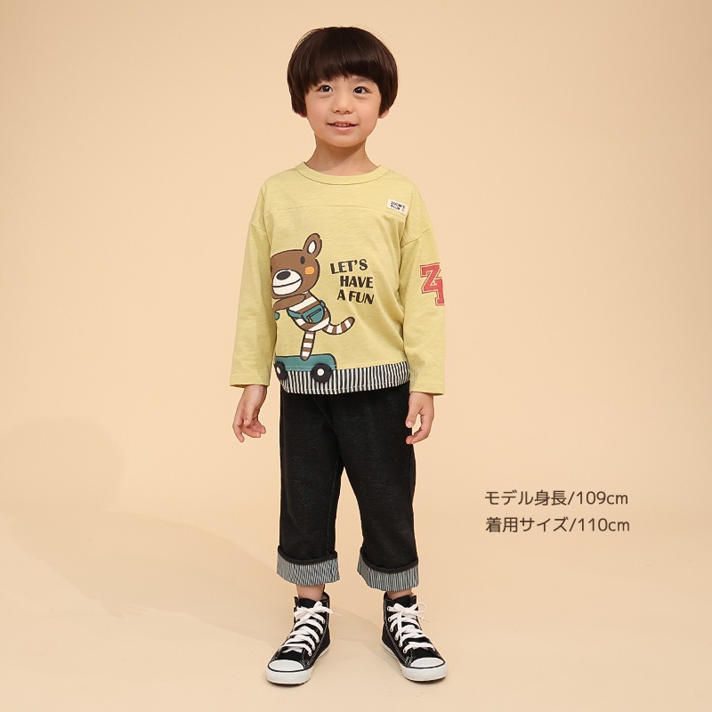 ストライプ折り返し7分丈パンツ【ZOOMICズーミック】 | | ALL ITEMS