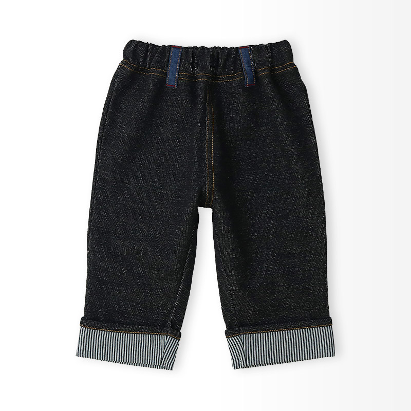 ストライプ折り返し7分丈パンツ【ZOOMICズーミック】