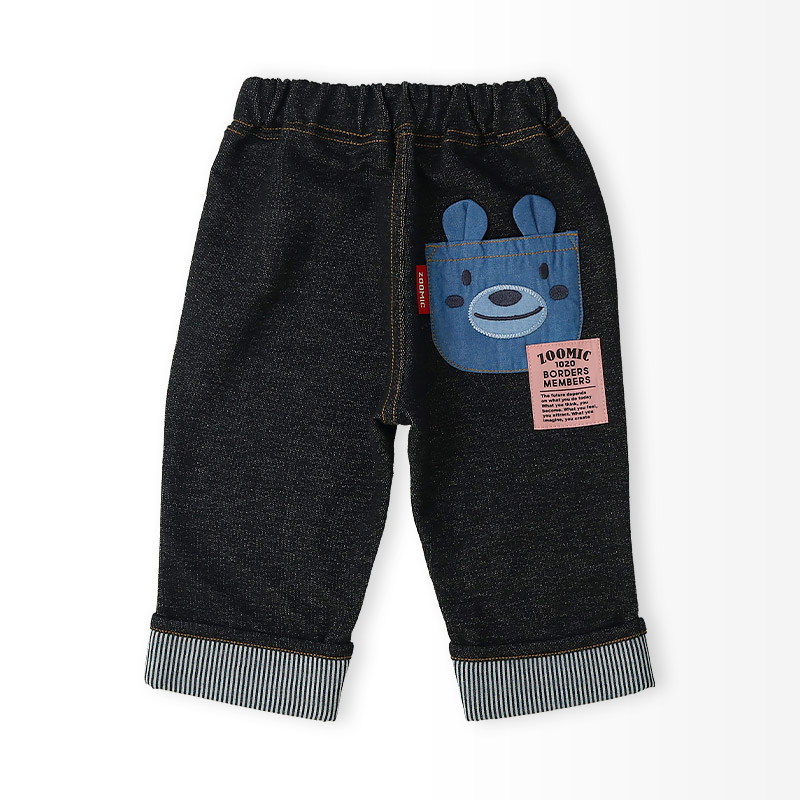 ストライプ折り返し7分丈パンツ【ZOOMICズーミック】