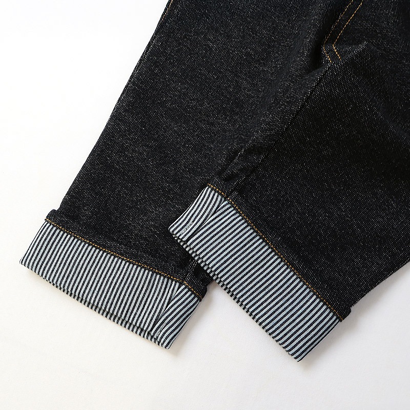 ストライプ折り返し7分丈パンツ【ZOOMICズーミック】