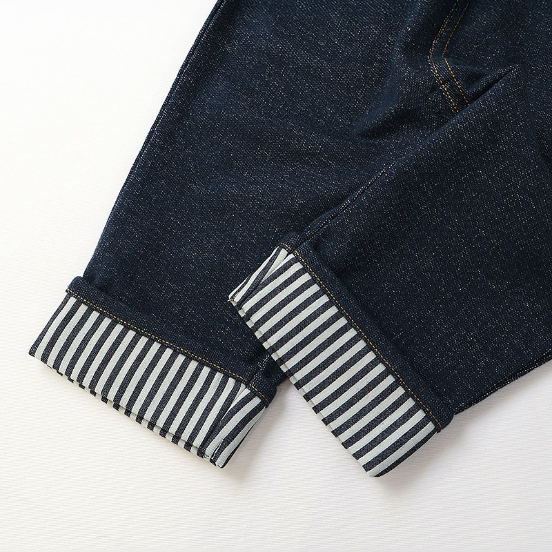 ストライプ折り返し7分丈パンツ【ZOOMICズーミック】