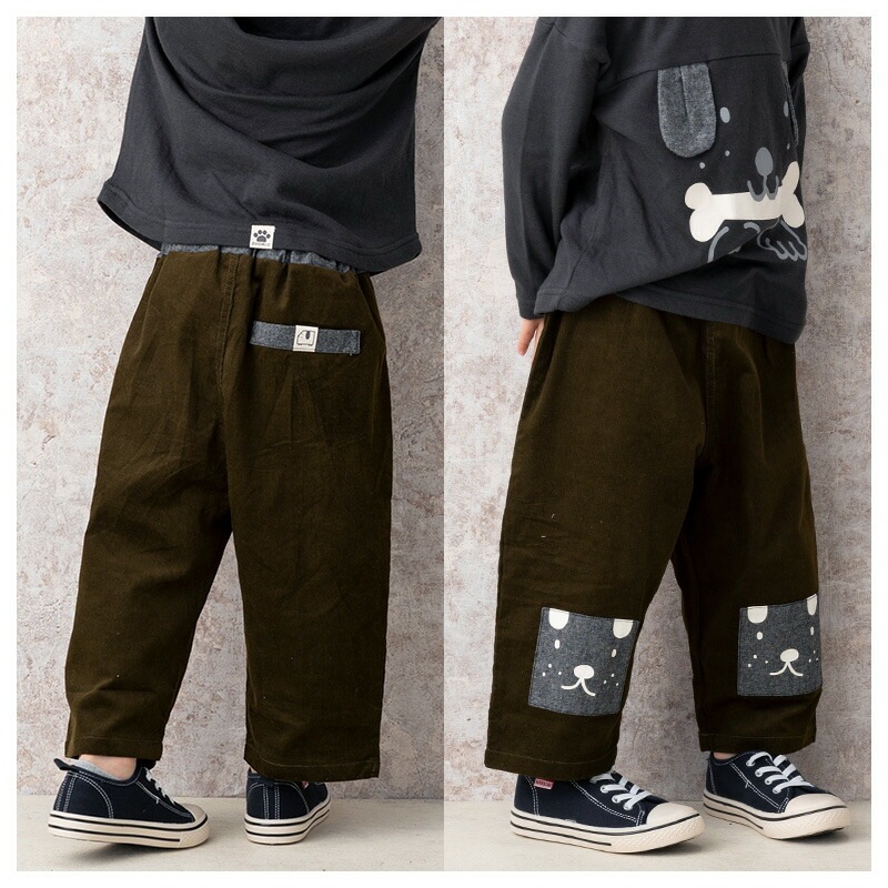 子供服 ボトムス ズードッグ シャツコール７分丈パンツ ( 80-130cm)【ZOODOG】 キッズ ベビー ベビー服 かわいい わんこ ワンちゃん 二次加工 男の子 男子 男児 ブランド ファッション ブランド ファッション