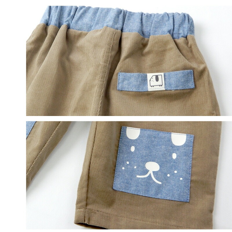 子供服 ボトムス ズードッグ シャツコール７分丈パンツ ( 80-130cm)【ZOODOG】 キッズ ベビー ベビー服 かわいい わんこ ワンちゃん 二次加工 男の子 男子 男児 ブランド ファッション ブランド ファッション