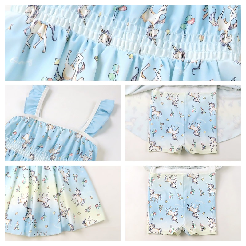 キッズ 水着 女の子 ワンピース パンツ一体型 UV加工 UPF50+ ( 100-130cm ) ワンピース水着 子供水着 スイムウェア 女児水着 フリル リボン レース 花 かわいい 可愛い プール スイミング スクール 夏 レジャー 100cm 110cm 120cm 130cm 海 海水浴 OP
