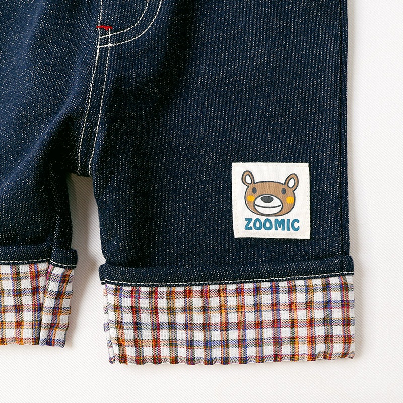 アニマルアップリケ刺繍ロールアップハーフパンツ【ZOOMICズーミック】