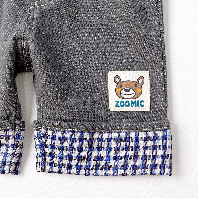 アニマルアップリケ刺繍ロールアップハーフパンツ【ZOOMICズーミック】