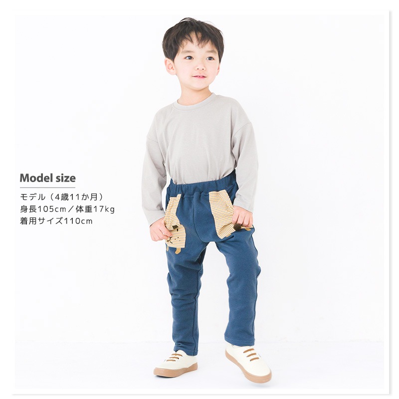 子供服 ボトムス ズードッグ デザインポケパンツ ( 80-130cm)【ZOODOG】 キッズ ベビー ベビー服 かわいい わんこ ワンちゃん 二次加工 男の子 男子 男児 ブランド ファッション ブランド ファッション