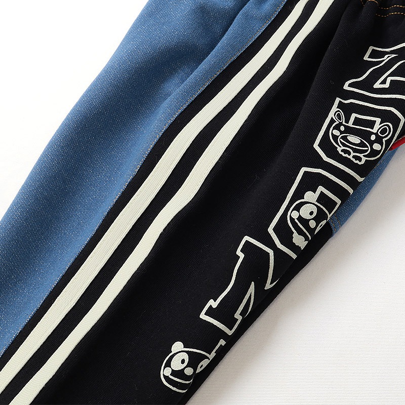 デニム切替サイドラインパンツ【ZOOMICズーミック】