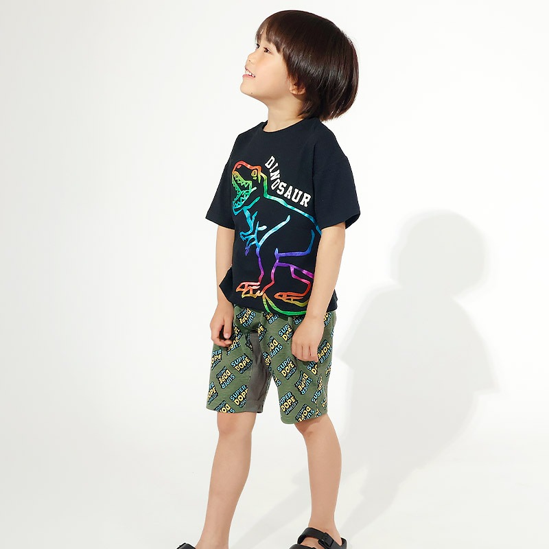 メッシュ切替デザインハーフパンツ【GrinLab グリンラボ】｜80-130cm