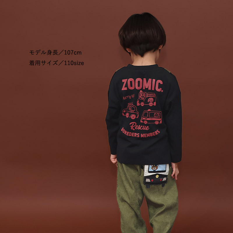 コーデュロイオーバーオール風ロンT【ZOOMICズーミック】