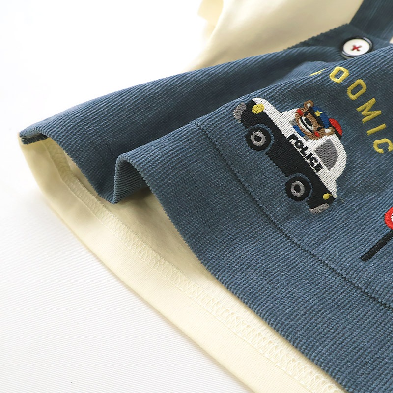 コーデュロイオーバーオール風ロンT【ZOOMICズーミック】