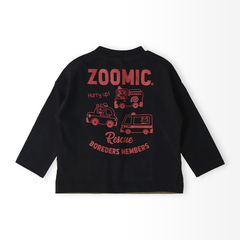 コーデュロイオーバーオール風ロンT【ZOOMICズーミック】