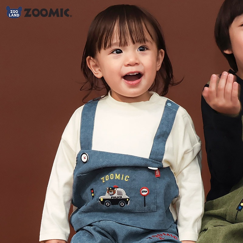 コーデュロイオーバーオール風ロンT【ZOOMICズーミック】