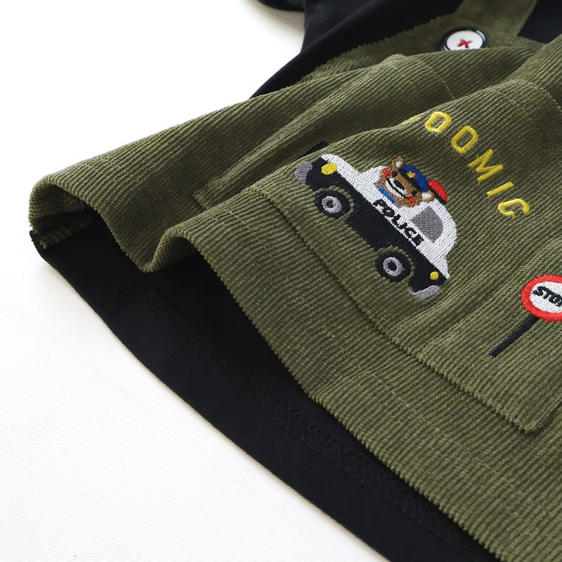 コーデュロイオーバーオール風ロンT【ZOOMICズーミック】