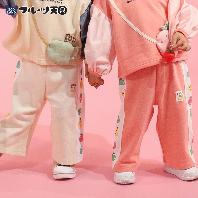 フルーツ柄サイドラインパンツ【フルーツ天国】