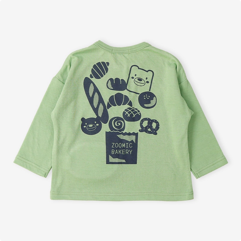 ふっくらメロンパン長袖Tシャツ|80-130cm【 ZOOMIC ズーミック パン屋シリーズ 】