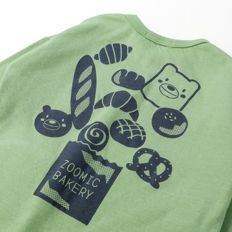 ふっくらメロンパン長袖Tシャツ|80-130cm【 ZOOMIC ズーミック パン屋シリーズ 】