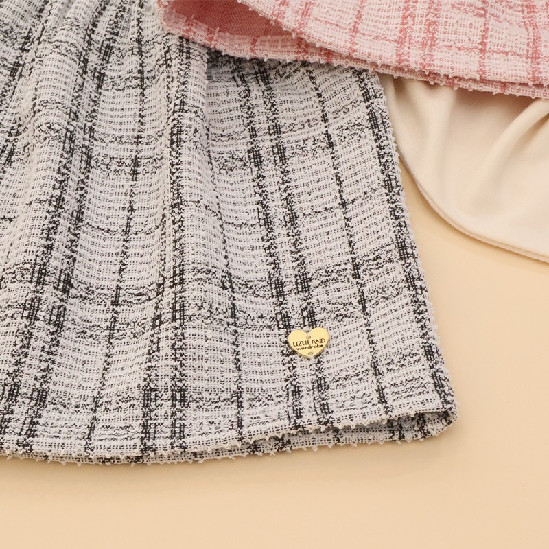 ツイードレイヤード風Tシャツ【Uzulandウズランド】