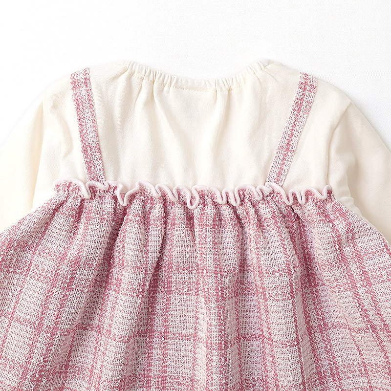 ツイードレイヤード風Tシャツ【Uzulandウズランド】