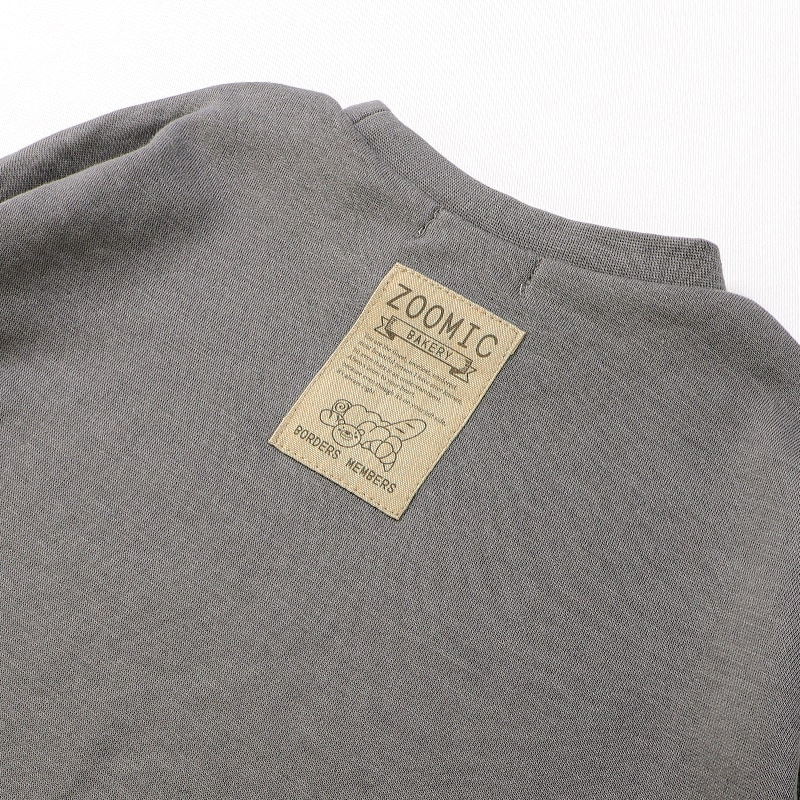 フランスパンアップリケ長袖Tシャツ|80-130cm【 ZOOMIC ズーミック パン屋シリーズ 】