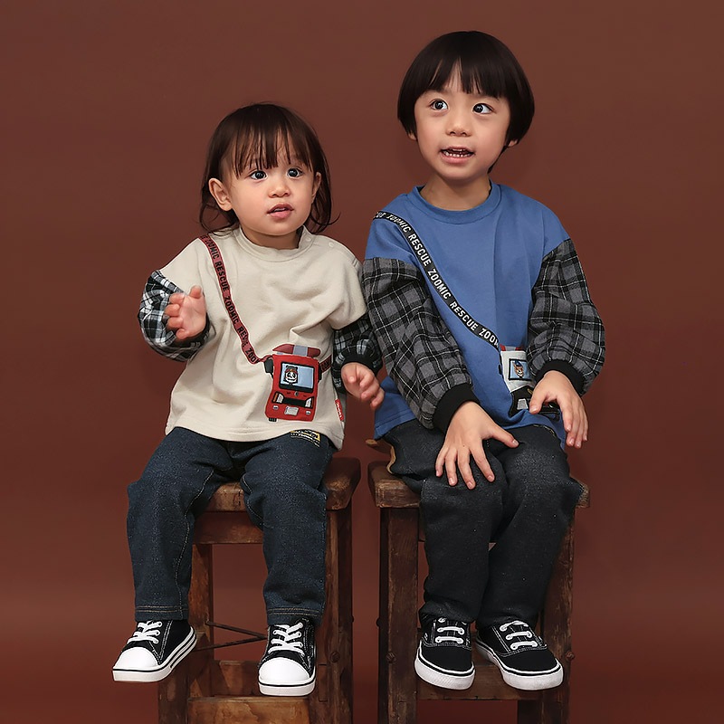 チケット付きニットデニムパンツ【ZOOMICズーミック】<