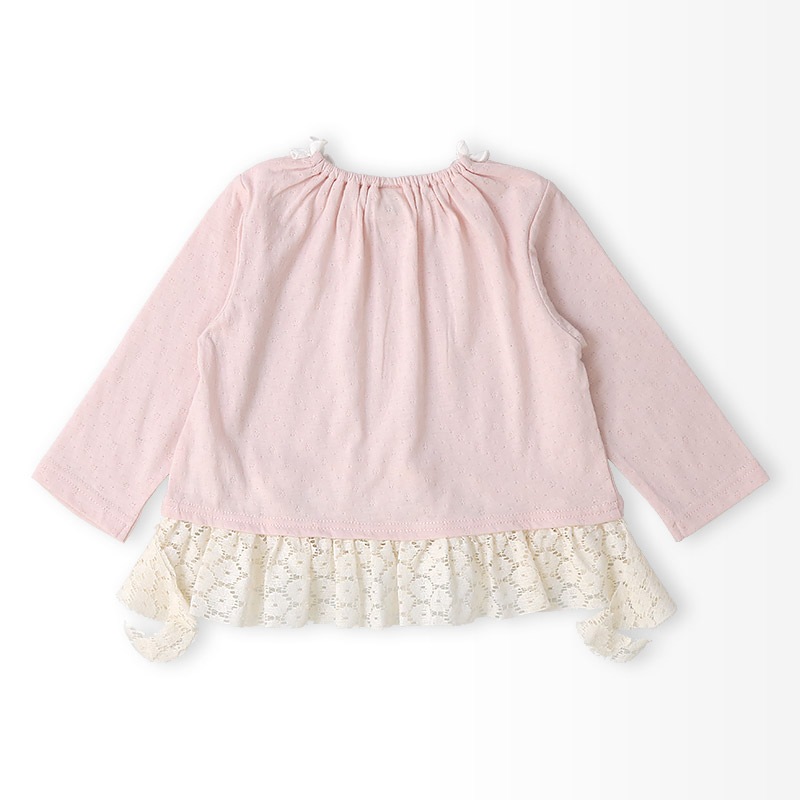 裾レースフリルTシャツ【Uzulandウズランド】