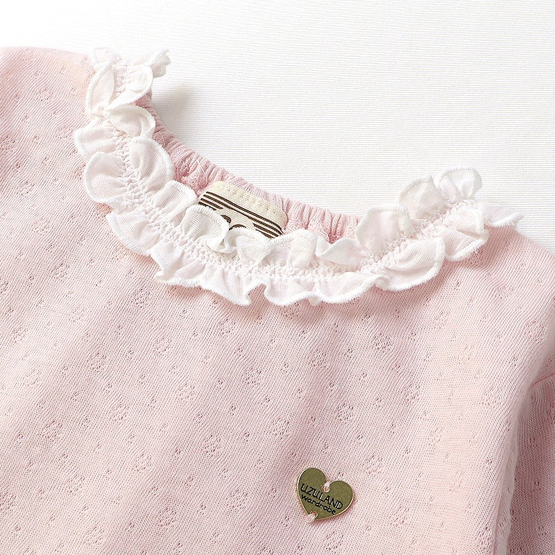 裾レースフリルTシャツ【Uzulandウズランド】