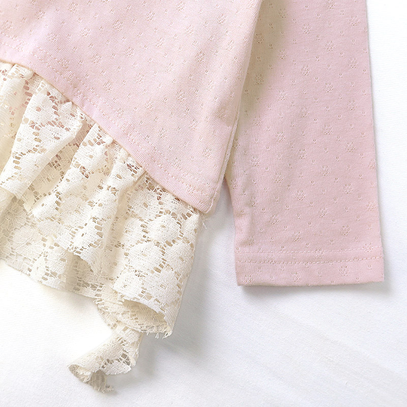 裾レースフリルTシャツ【Uzulandウズランド】