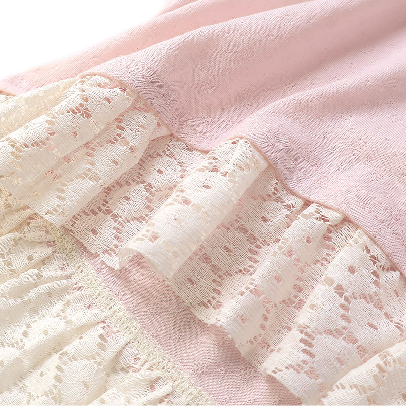 裾レースフリルTシャツ【Uzulandウズランド】