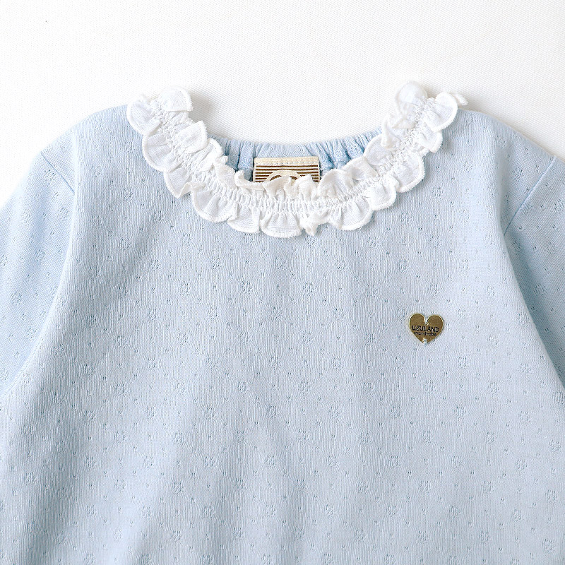 裾レースフリルTシャツ【Uzulandウズランド】