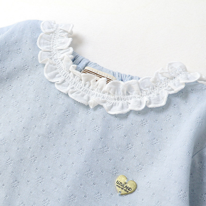 裾レースフリルTシャツ【Uzulandウズランド】