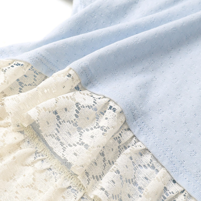 裾レースフリルTシャツ【Uzulandウズランド】