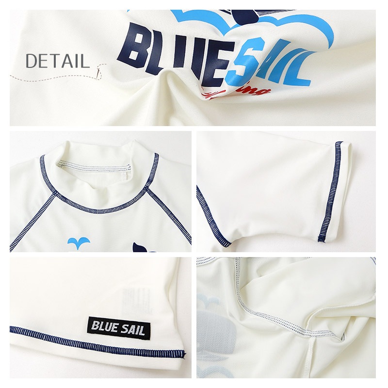 子供 水着 半袖 ラッシュガード UV加工 UPF50＋ ( 100-130cm ) ボーイズ キッズ スイムウェア UVカット 恐竜 車 動物 迷彩 クジラ ロゴ 男の子 プール スイミング スクール 海水浴 川遊び 水遊び 夏 100cm 110cm 120cm 130cm 海 GW 夏休み