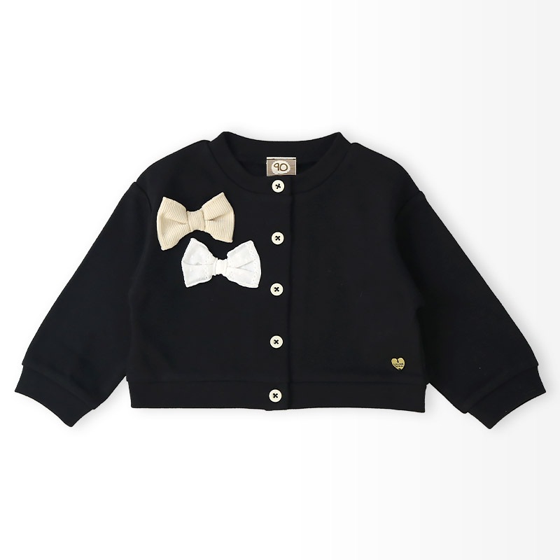 異素材リボンカーディガン【Uzulandウズランド】