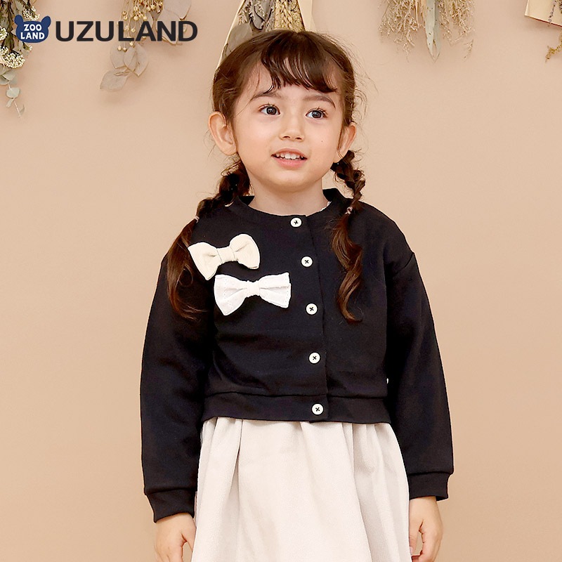 異素材リボンカーディガン【Uzulandウズランド】