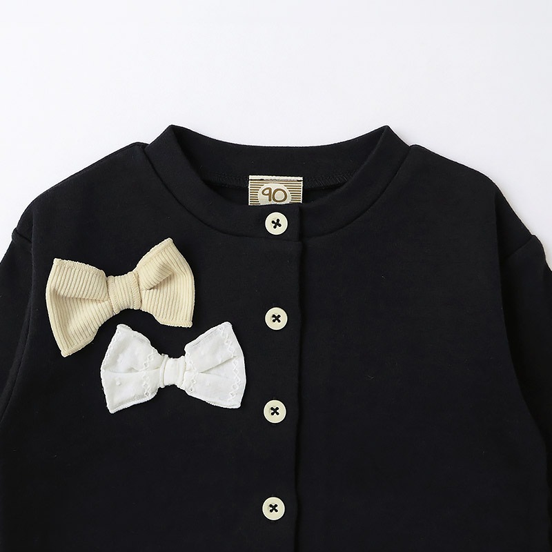 異素材リボンカーディガン【Uzulandウズランド】