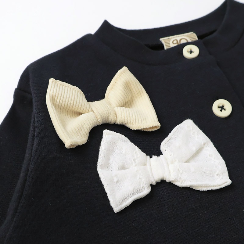 異素材リボンカーディガン【Uzulandウズランド】