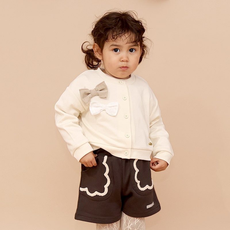 異素材リボンカーディガン【Uzulandウズランド】