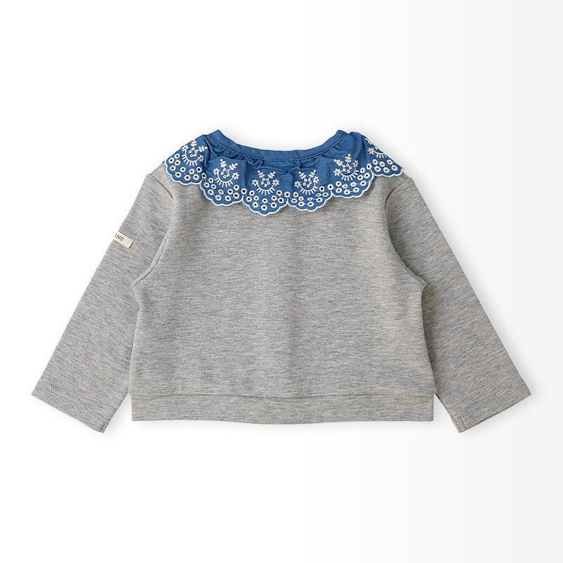 スカラップ衿付きカーディガン【Uzulandウズランド】