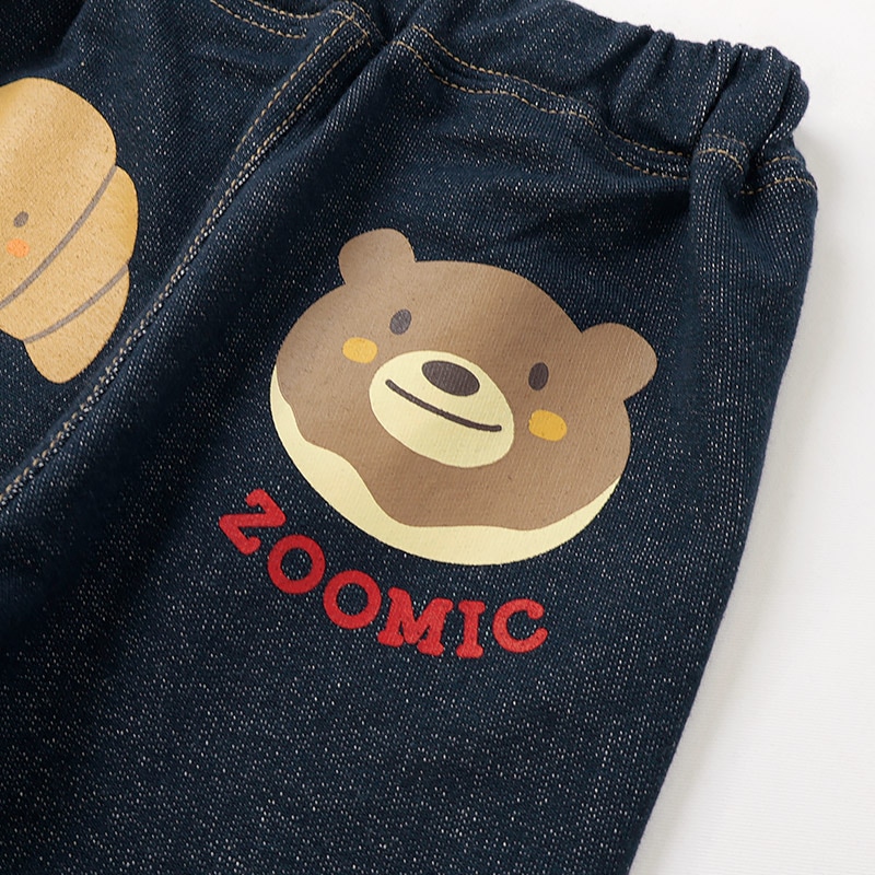 チェック折り返し7分丈パンツ|80-130cm【 ZOOMIC ズーミック パン屋シリーズ 】