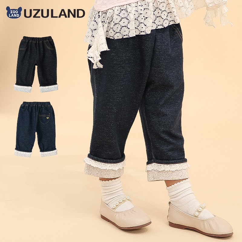 小花柄ロールアップ7分丈パンツ【Uzulandウズランド】