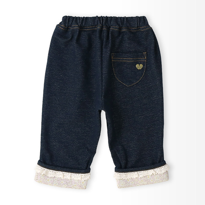 小花柄ロールアップ7分丈パンツ【Uzulandウズランド】