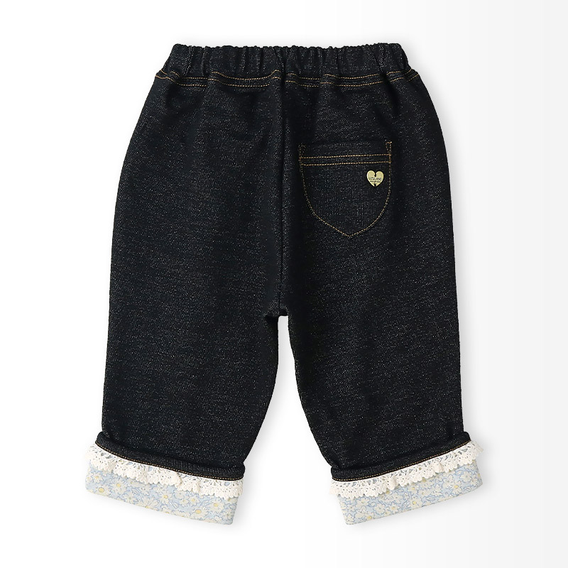 小花柄ロールアップ7分丈パンツ【Uzulandウズランド】